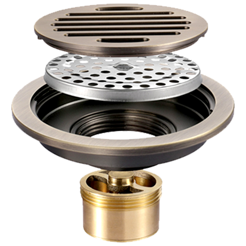 Bathroom Accessories:4' Green Bronze Round Mesh
