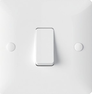 EliteElegance-Switch FC301Q - 1 Gang 1 Way, White - 10AFC301 