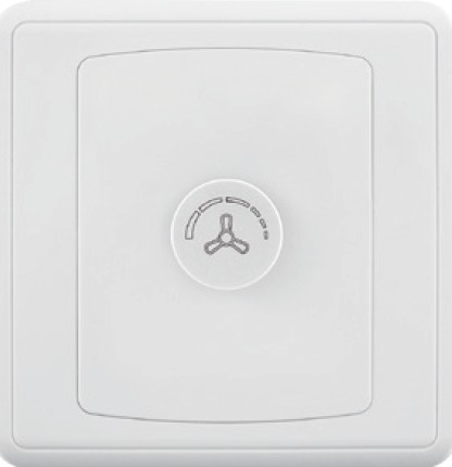 EliteElegance-Fan Speed Switch FC351 - 1 Gang 250W, White 