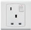 EliteElegance-Switch Socket+Neon+1*USB A+C FC457M - 1 Gang, White