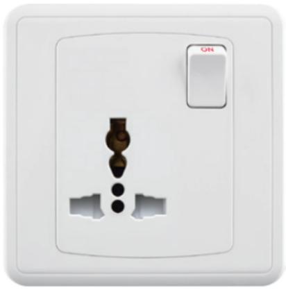 EliteElegance-Switch Multi - Socket 13A FC405M - 1 Gang, White