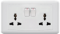 EliteElegance-Switched Multi - Socket 13A FC406M - 2 Gang, White 