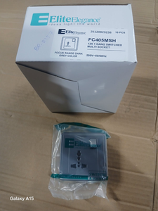EliteElegance-Switch Multi - Socket 13A FC405MSH - 1 Gang, Grey