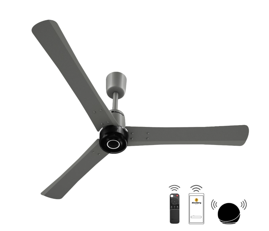 Atomberg Renesa Elite Smart Ceiling Fan Sweep Size:1200MM Sand Grey, FG0701