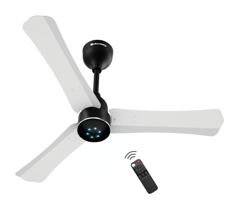 Atomberg Renesa Halo Smart Ceiling Fan Sweep Size:1200MM White & Black, FG0761