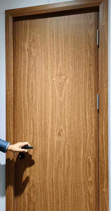 WPC Door - Love Walnut, Door Size: 800*2100*45, Frame Size: 140*2200 ( CODE: 10 )