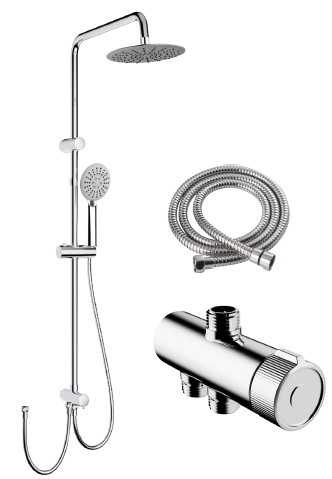 Jaslen - Shower Set L22506-CP, SUS304 - 3 Functions