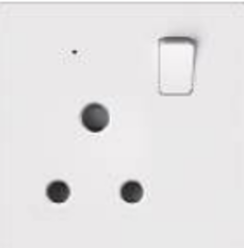 EliteElegance- Round Pin Socket+Neon 41431, 15A, 1 Gang Switched