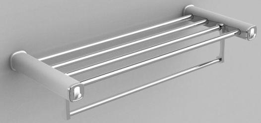 Jaslen - Towel Rack G60101, ABS+SUS201, Chrome+White Painting