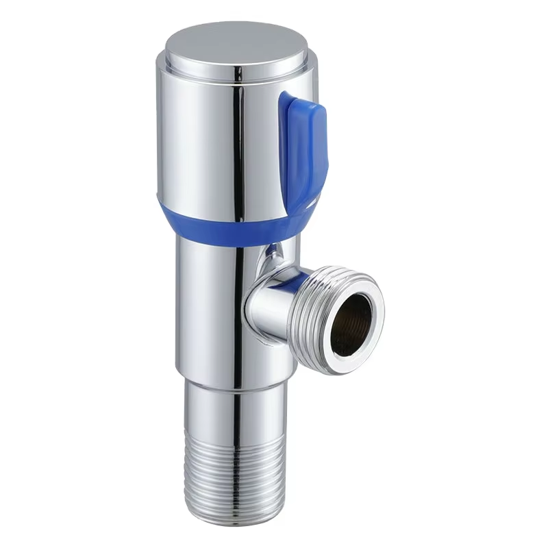 Angle Valve 46002701BU, Chrome Brass, Zinc Handle SS304 Flange Cup