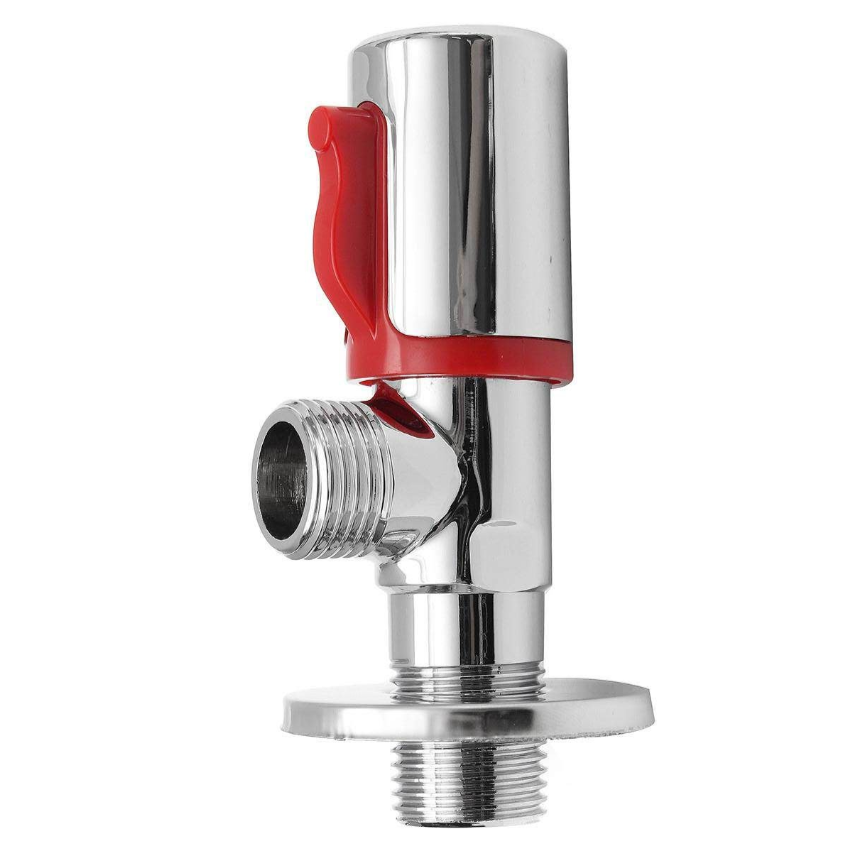 Angle Valve 46002701RD# Chrome, Brass main body, zinc handle SS 304 flange cup