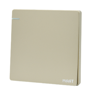 Plate Switch Q5C2Q/1Y - 1 Gang, GOLD - MAAT