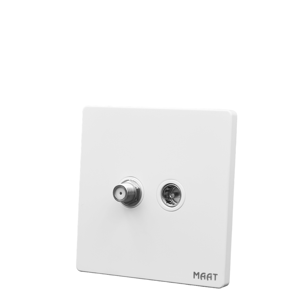 2 Gang Sat & TV Socket White MET-Q5WXTV/BLTV MMAAT