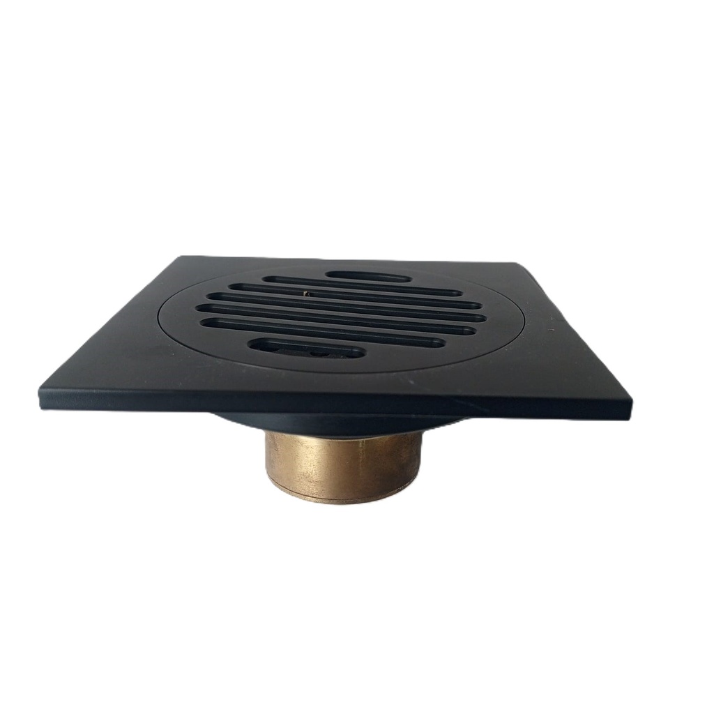 Bathroom Floor Drainer 10*10cm Material :Brass - 81849B - Black