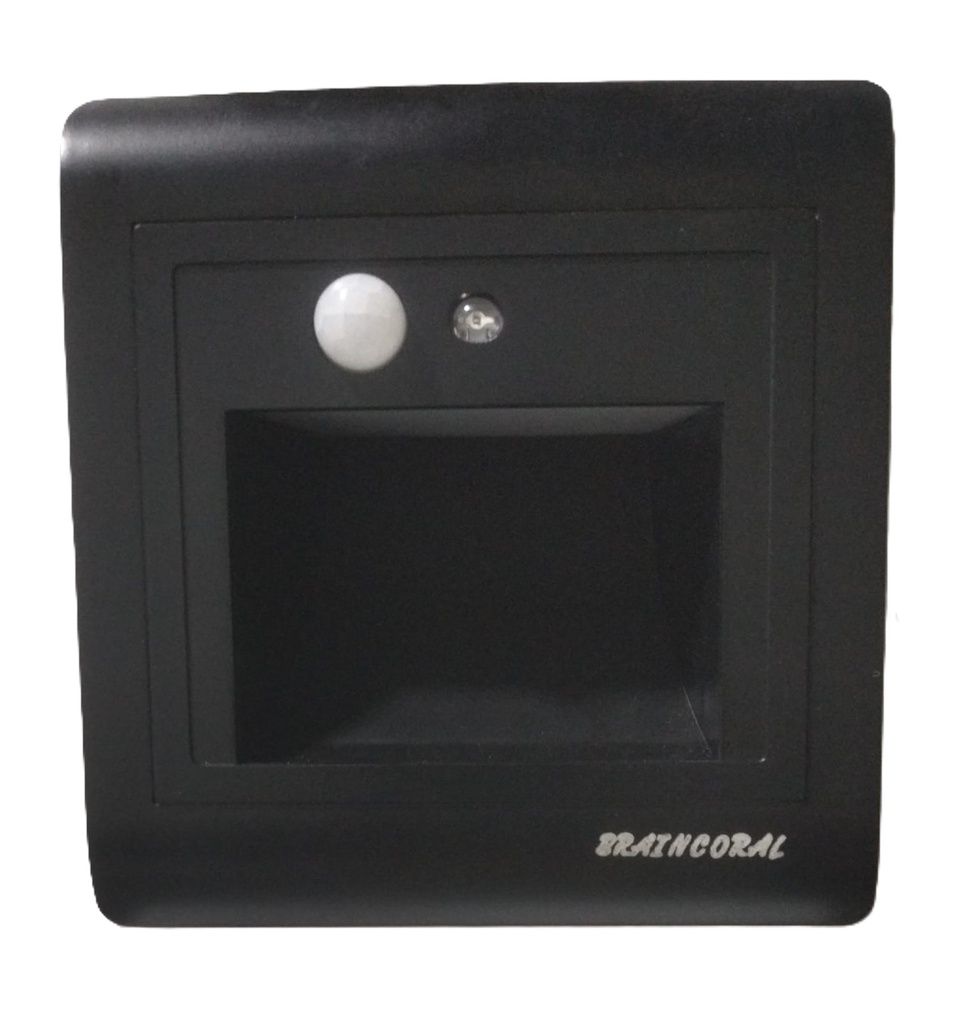 Foot Light - With Sensor, AC220V/50HZ,  Power 0.8W, Black MRT203-M20G 86X89mm 18RMB