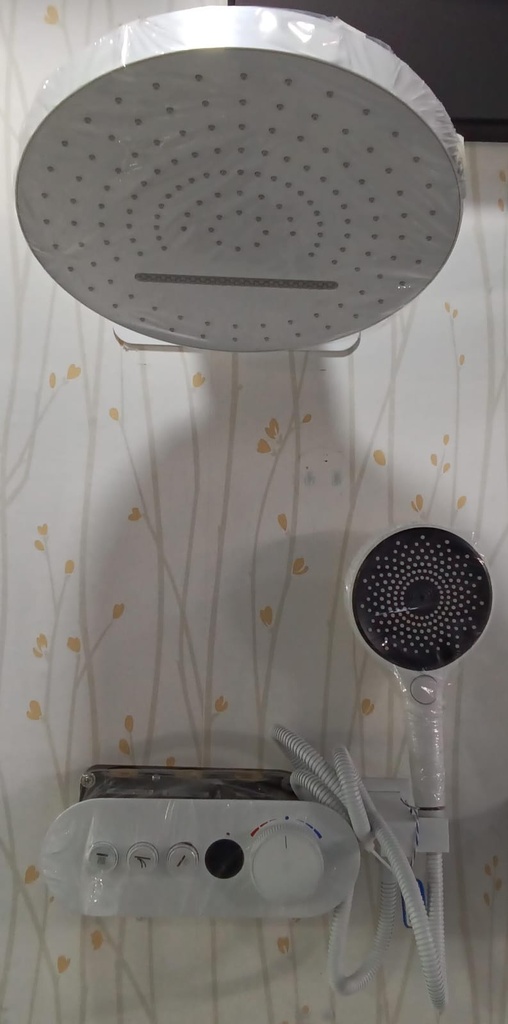 Thermostatic shower set, 3-function shower body with emmbeded box