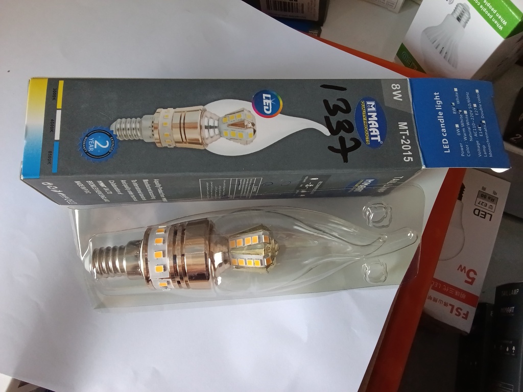 LED Light - Warm / Large Thread  8W  MT-2015 MAAT LT-TL-004