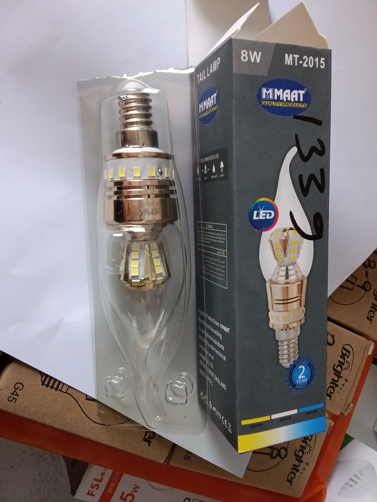 LED Light - Warm / XL Small Thread  8W  MT-2015 MAAT LT-TL-W1 LT-TL-003