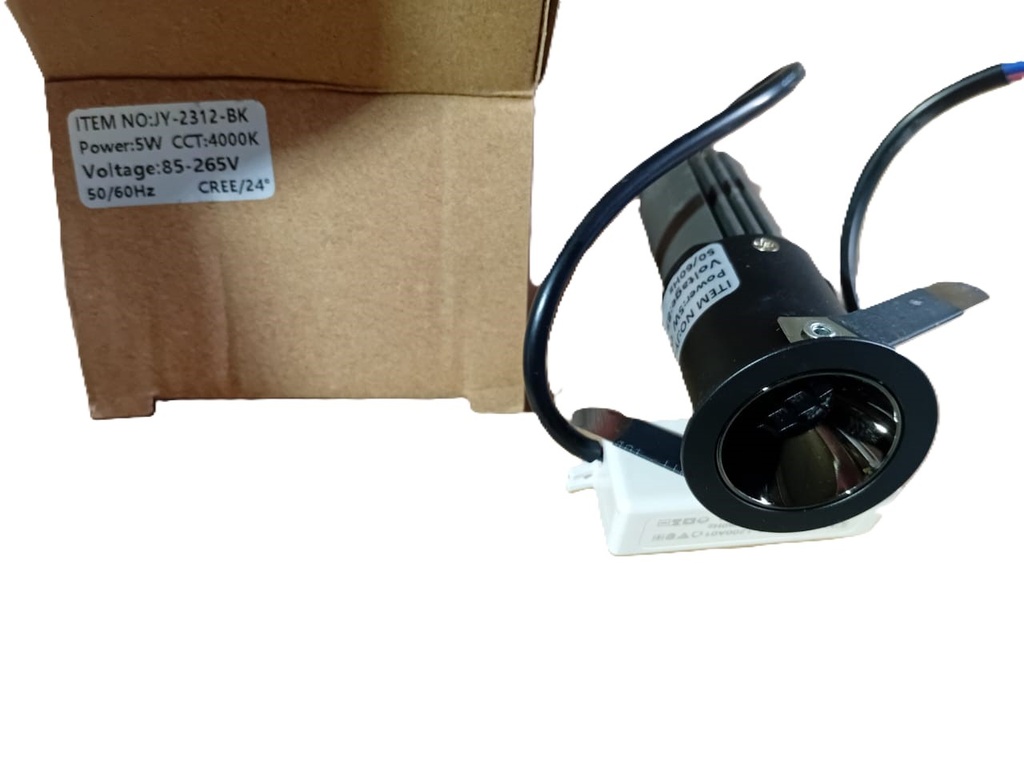 "LED：CREEPower:5W CCT: 2000K C.R.I:  90RaSize：Ф34*H80mm Cutting：Ф30mm JY-2312 CCT4000K" - Black