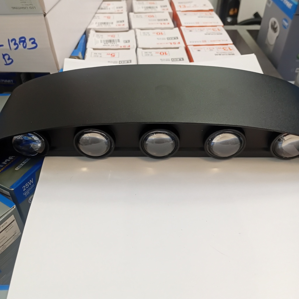 Outdoor light 1042-10#, 10W, 4000K, AC85-265V, Aluminium+PS lens, 320*90*50mm, Black