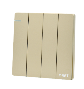 [SW4-QG-001] 4 Gang 1 Way Switch Gold Plated Q5C4Q/1Y MMAAT