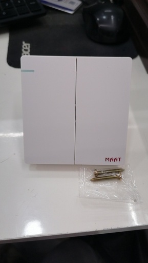 [SW2-QW-002] 2 GANG 2 WAY SWITCH  WHITE  
Box Code: METQ52Q/2Y