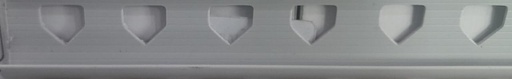 [BR-615] PVC Corner Trim 0.8 x 200cm, Gray