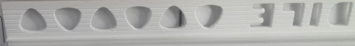 [BR-620] PVC Corner Trim 1.3 x 200cm, Pearl White
