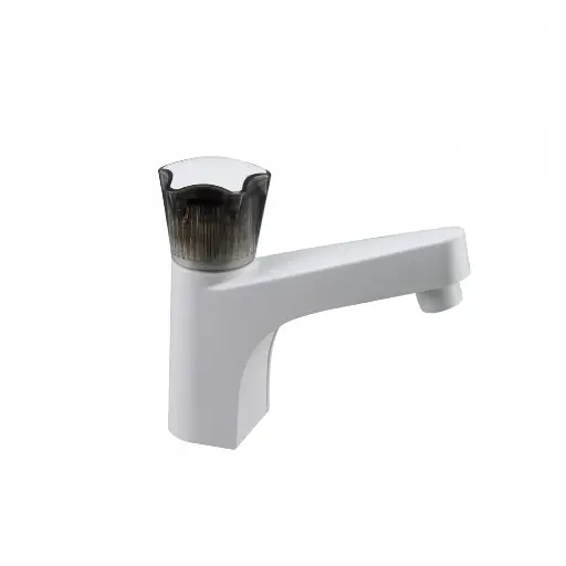 [BR-1058] Watertec -Pillar Basin Tap R601 B Roma Chrome White