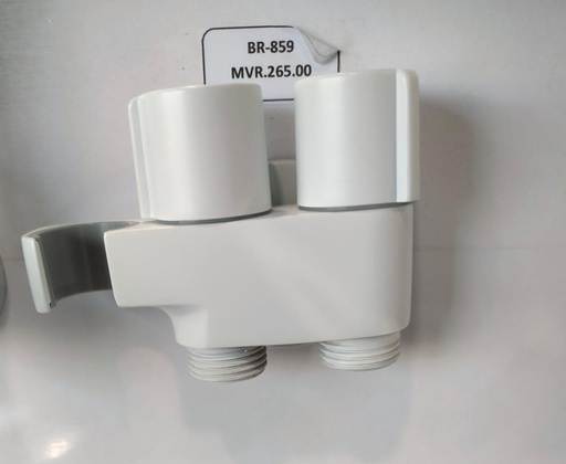 [BR-859] Shower Bracket Material Brass - 80771W White