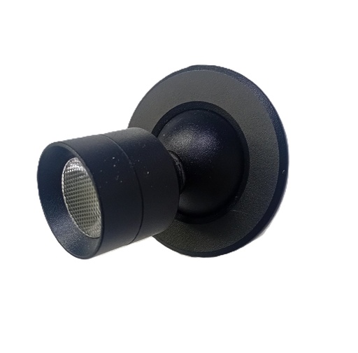 [BR-1131] LED：BRIDGELUX JY-ZBD-152, Power：3W CCT: 3000K C.R.I：90Ra Size：Ф48*H55mm Cutting：Ф40mm - Black