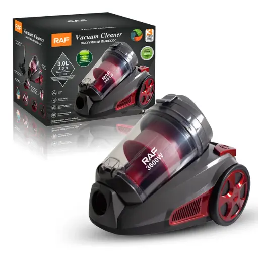 [BR-1180] RAF brand, vacuum cleaner, R.8703# Rated power: 3600w, Color: red"