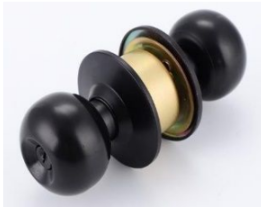 [BR-1281] Door Knob With 3Keys, SS Black Color 35-50MM, A-60#