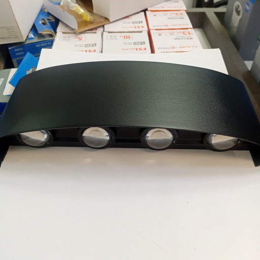 [BR-1380] Outdoor light 1042-8#, 8W, 4000K, AC85-265V, Aluminium+PS lens, 220*80*45mm, Black