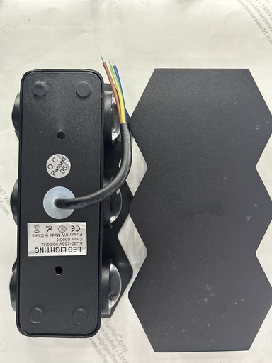 [BR-1393] Outdoor light 1109#, 6W, 6000K-8pcs, AC85-265V, Aluminium+PS lens, 160*80*355mm, Black 