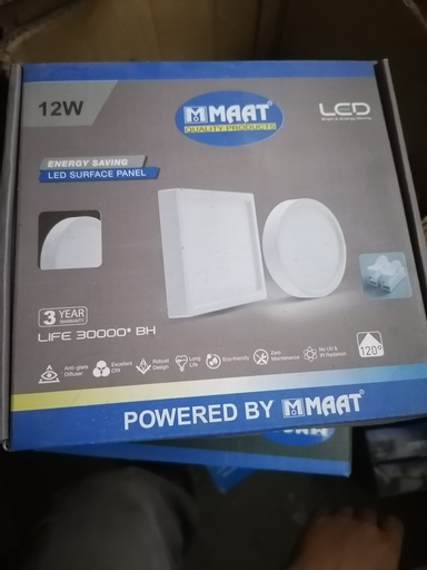[LP-003] LED SURFACE PANEL MAAT BRAND 12W ROUND WHITE MESP-PB05-R12W