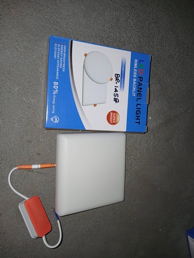 [BR-1458] Ceiling Light - Square, Power: 18, 120*120mm, 165-265V, White, WSA05DAL0025