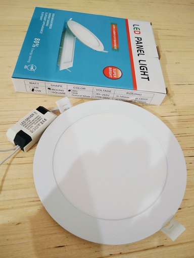 [BR-1626] Slim Round Panel, LED, 6500K, 12W, 168mm long