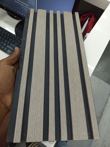 [BR-1637] WPC Wall Panel, CTWPC-16514, Black core (Fresh Raw Material) - 158*13*2900 - WT089