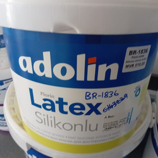 [BR-1836] Adolin Emulsion Wall Paint, Florin Latex Silicone Interior 6.2Ltr