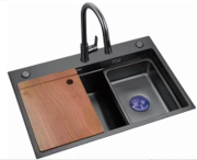 [BR-1889] Kitchen Sink 1936-1 Black - 680x450x230 