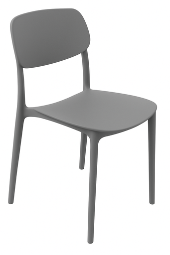 [BR-2238] Plastic Chair 109) Grey 93360 - 38*39*78cm PP