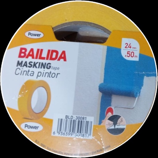 [BR-2326] Bailida Masking Tape Yellow 24MM x 50M