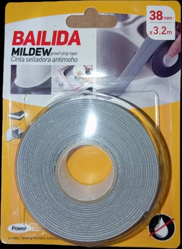 [BR-2330] Bailida Mildew Proof Strip Tape, Grey 38MM x 3.2M