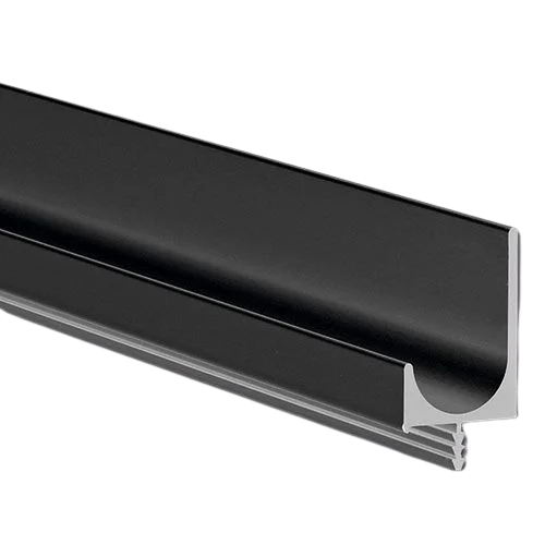 [BR-2660] Aluminum J Handle Profile, J-3105 - Black, 1.8x19.1x50MM/3.6Meter