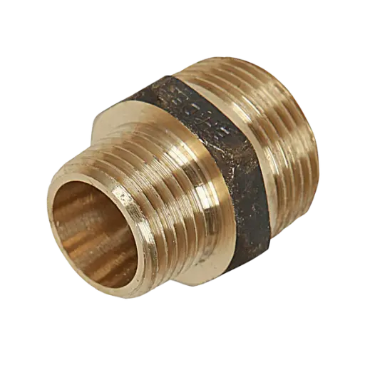 [25662] Brass Hex Nipple 1-1/4"