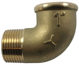 [25669] Brass Elbow Male/Female 3/4" x 90° Threaded