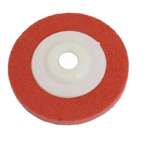 [25737] Nylon Fiber Buffing Wheel (Non-Woven) Red, 4" (100 x 10 x 16MM)
