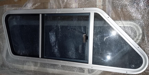 [25749] Marine, Aluminium Sliding Window Black Glass, Right Side 1350MM x 510MM