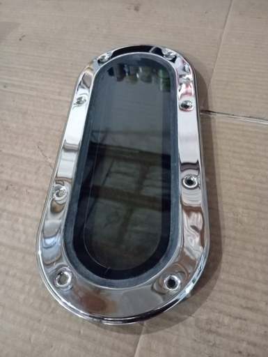 [25750] Marine, Deck Porthole Window Oval Black Glass, SS316, 345MM x 150MM